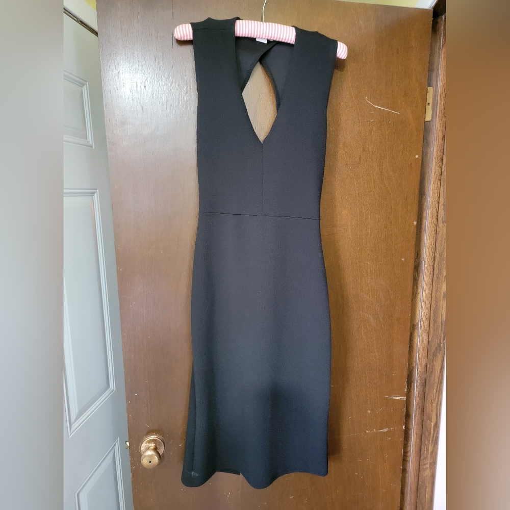 Black midi tight dress